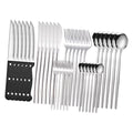 36x Kitchen Cutlery Set Tableware Eating Utensils Set Dinner Multipurpose Silverware Set for Gatherings Entertainment Camping Weddings Argent