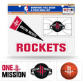 Houston Basketball Rockets (Set of 6) Individual Easy Peel Die-Cut Decal Stickers - Remove - Re-organize - Re-apply