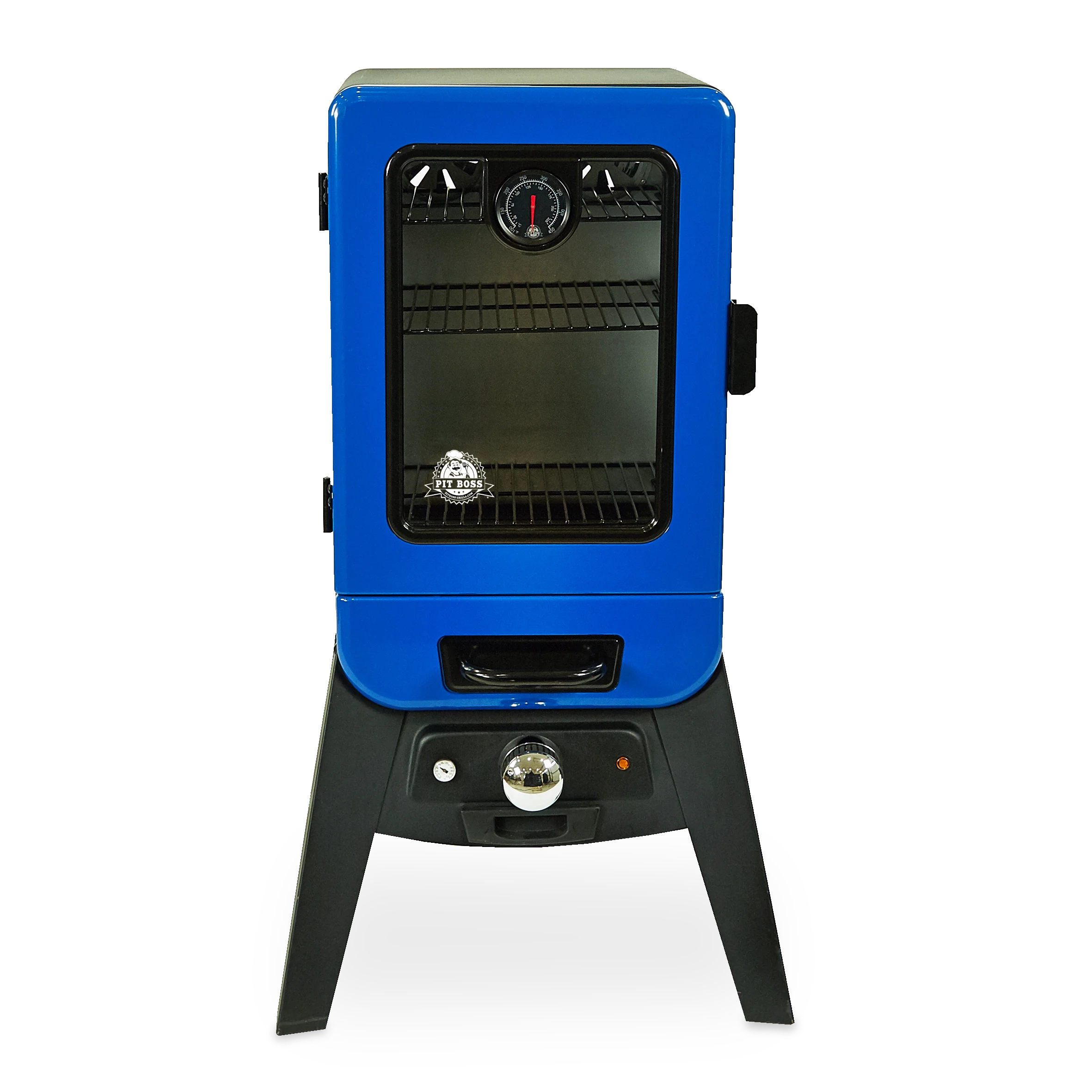 Pit Boss Blazing Vertical Electric Wood Chip Smoker with Window, Blue