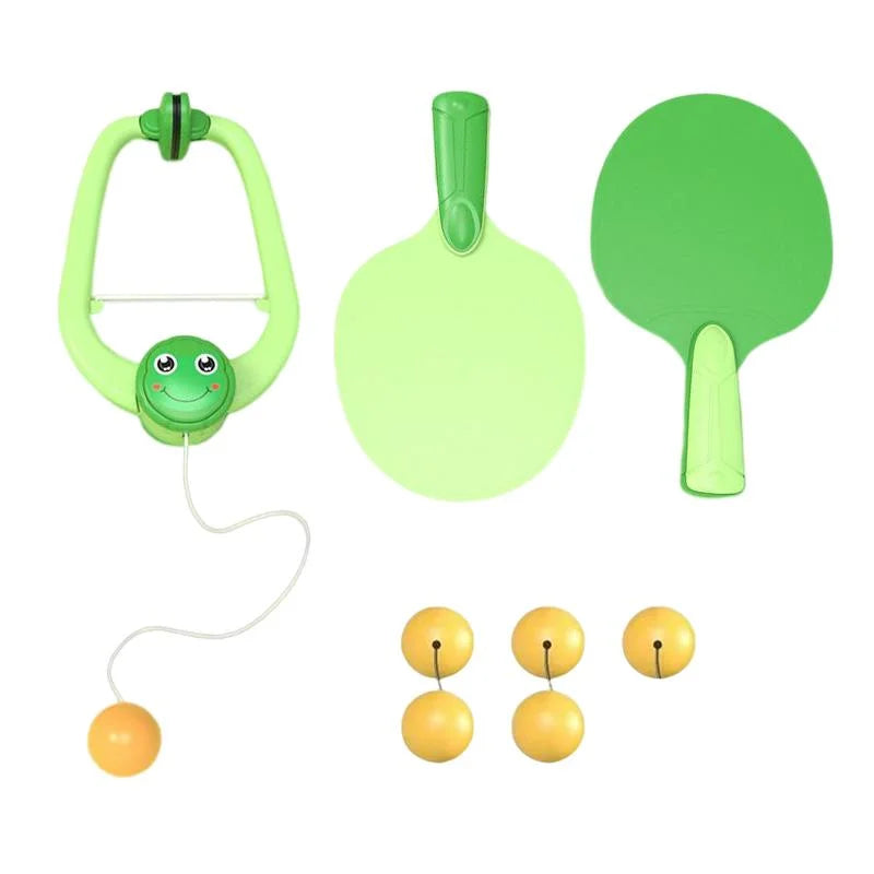 Indoor Hanging Table Tennis for Training Accessories Middle Old Age Leisure 6 Balls Green
