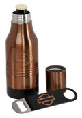 Harley-Davidson Stainless Steel Insulated Bottle Cooler & Bar & Shield Opener, Harley Davidson
