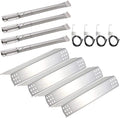 Grisun Stainless Steel Burner Pipe Tube, Heat Plate Shield Tent, Igniter Electrode Repair KIT Replacement for Kitchen Aid 720-0733A, 720-0745, 720-0745B 4 Burner Gas Grill Models