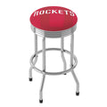Trademark Gameroom Houston Rockets Fade Chrome Ribbed Barstool