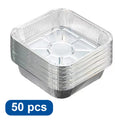 7¡± 50 Pack Aluminum Foil Pans Disposable Tin Foil Pans for Baking Cooking BBQ