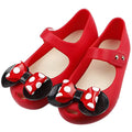 Girls Sweet Dot Bow Princess Sandals Shoes Mary Jane Flats for Toddler/Little Kid Red, 6 Narrow Toddle