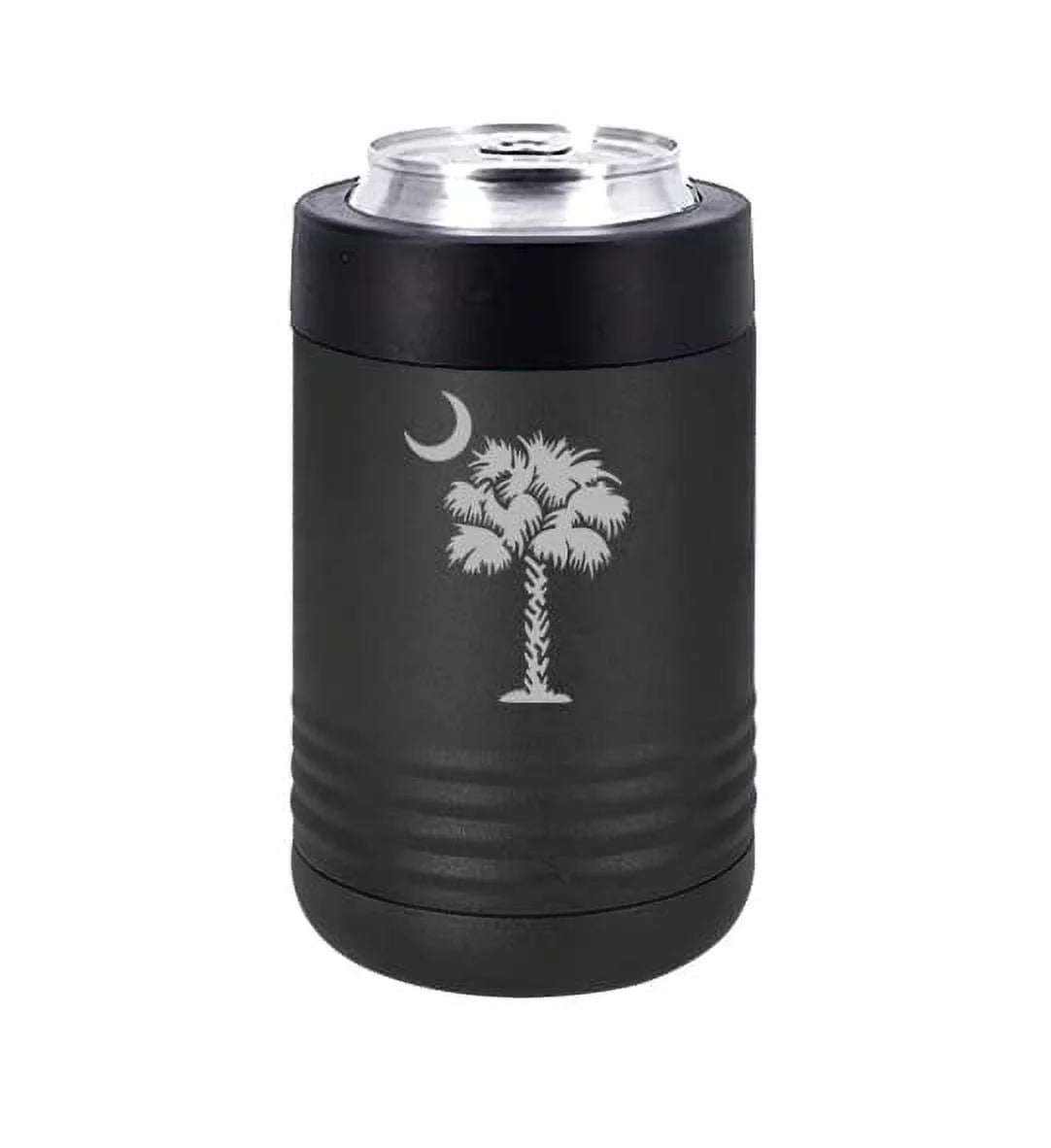 Can and Bottle Cooler Insulator Stainless Steel Double Wall Vacuum Insulated Beverage Drink Holder Palmetto Tree South Carolina Palm Moon