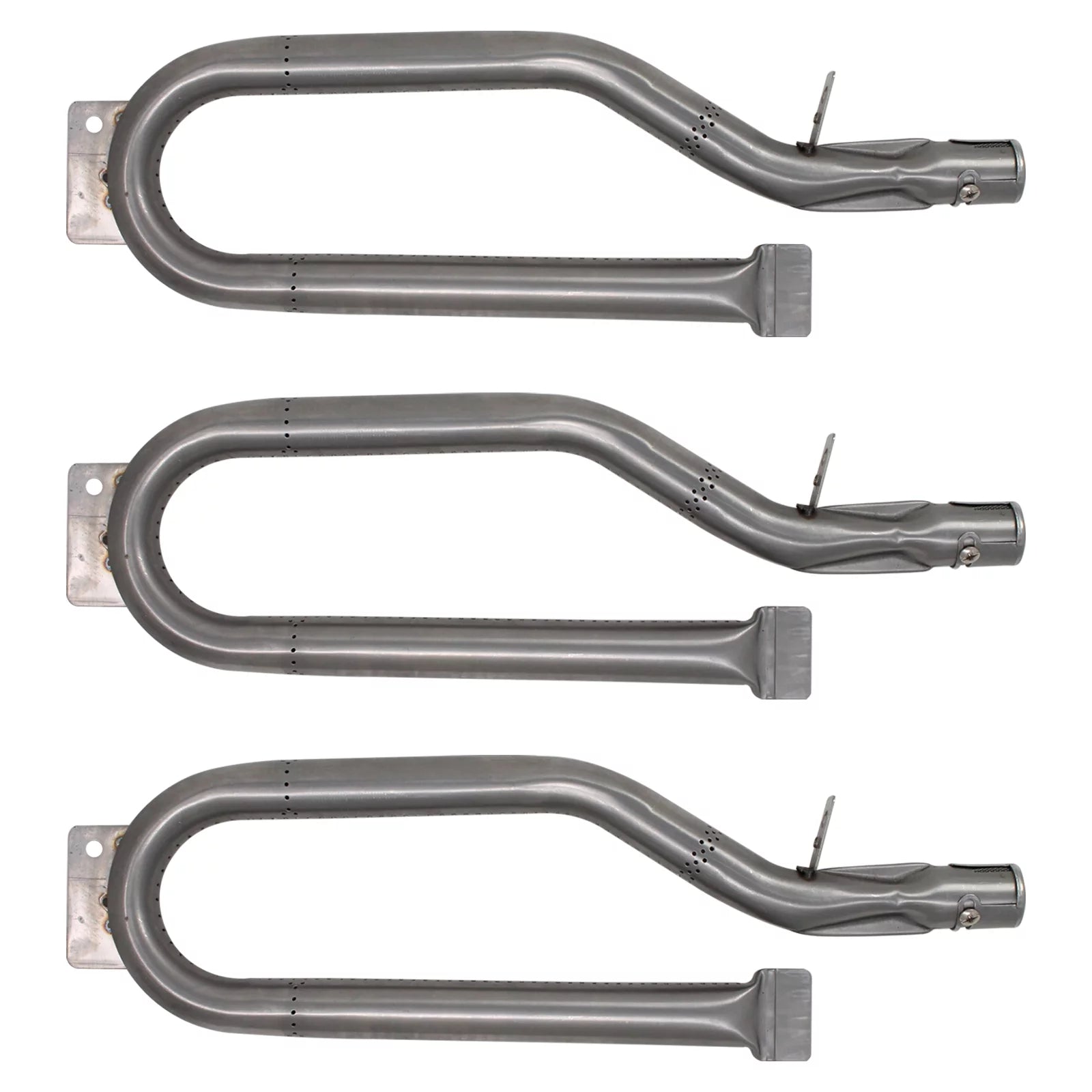 3-Pack BBQ Gas Grill Tube Burner Replacement Parts for Omaha Grill BQ06043-1 - Compatible Barbeque Stainless Steel Pipe Burners