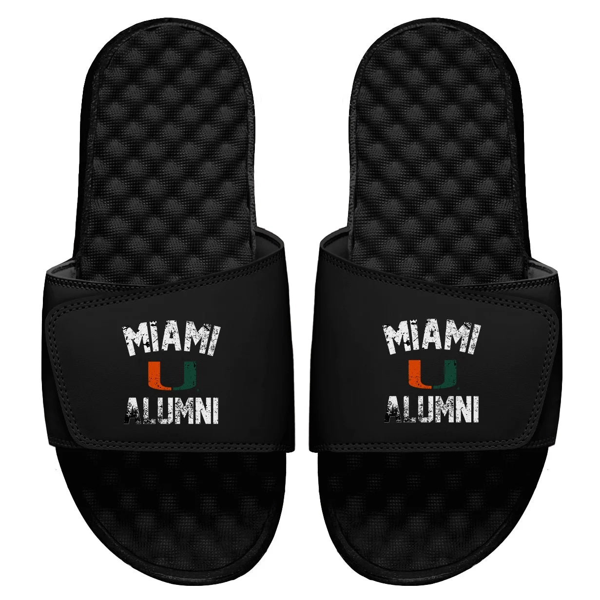 Men's ISlide Black Miami Hurricanes College Alumni Slide Sandals