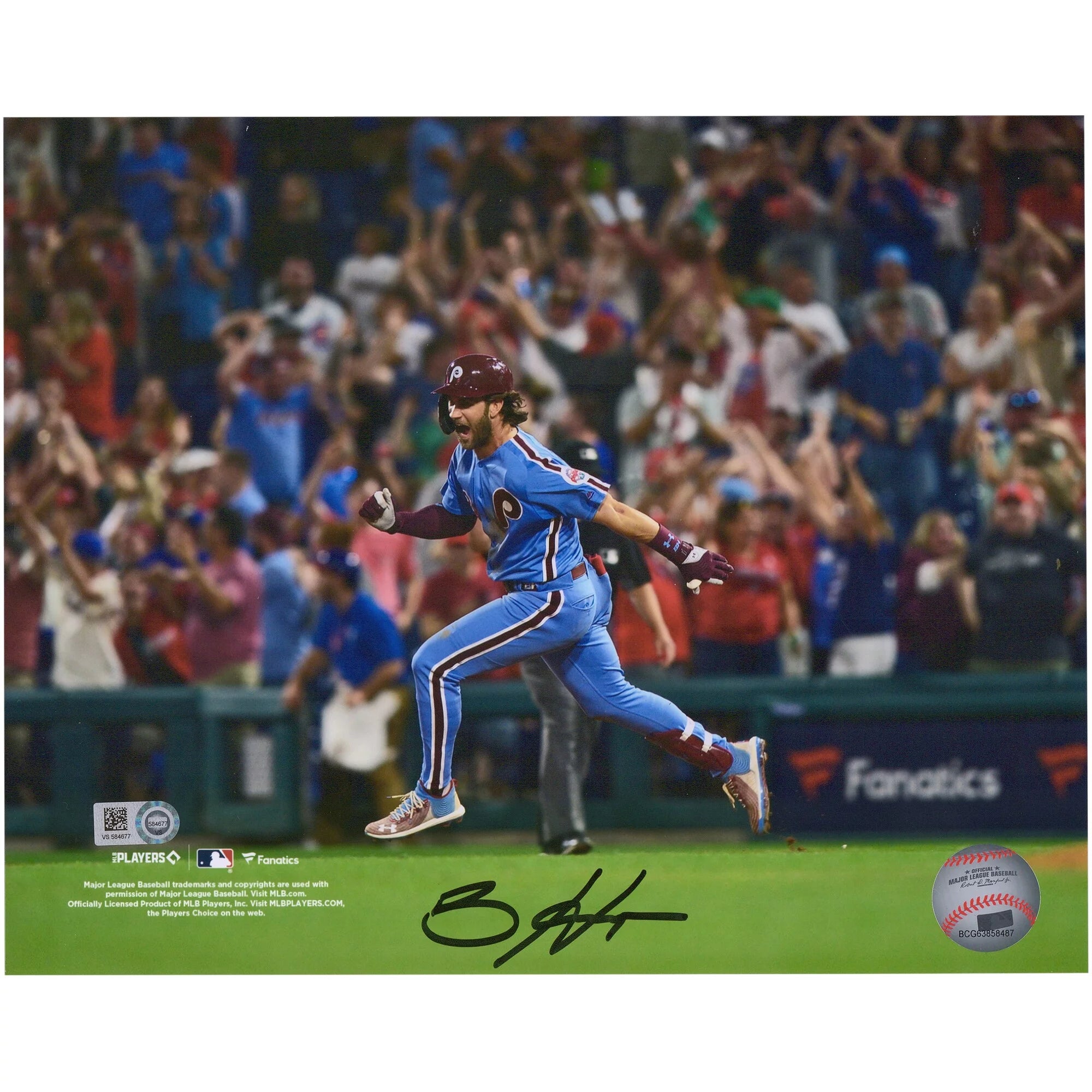 Bryce Harper Philadelphia Phillies Autographed 8 x 10 Running Bases After Grand Slam Photograph - Fanatics Authentic Certified