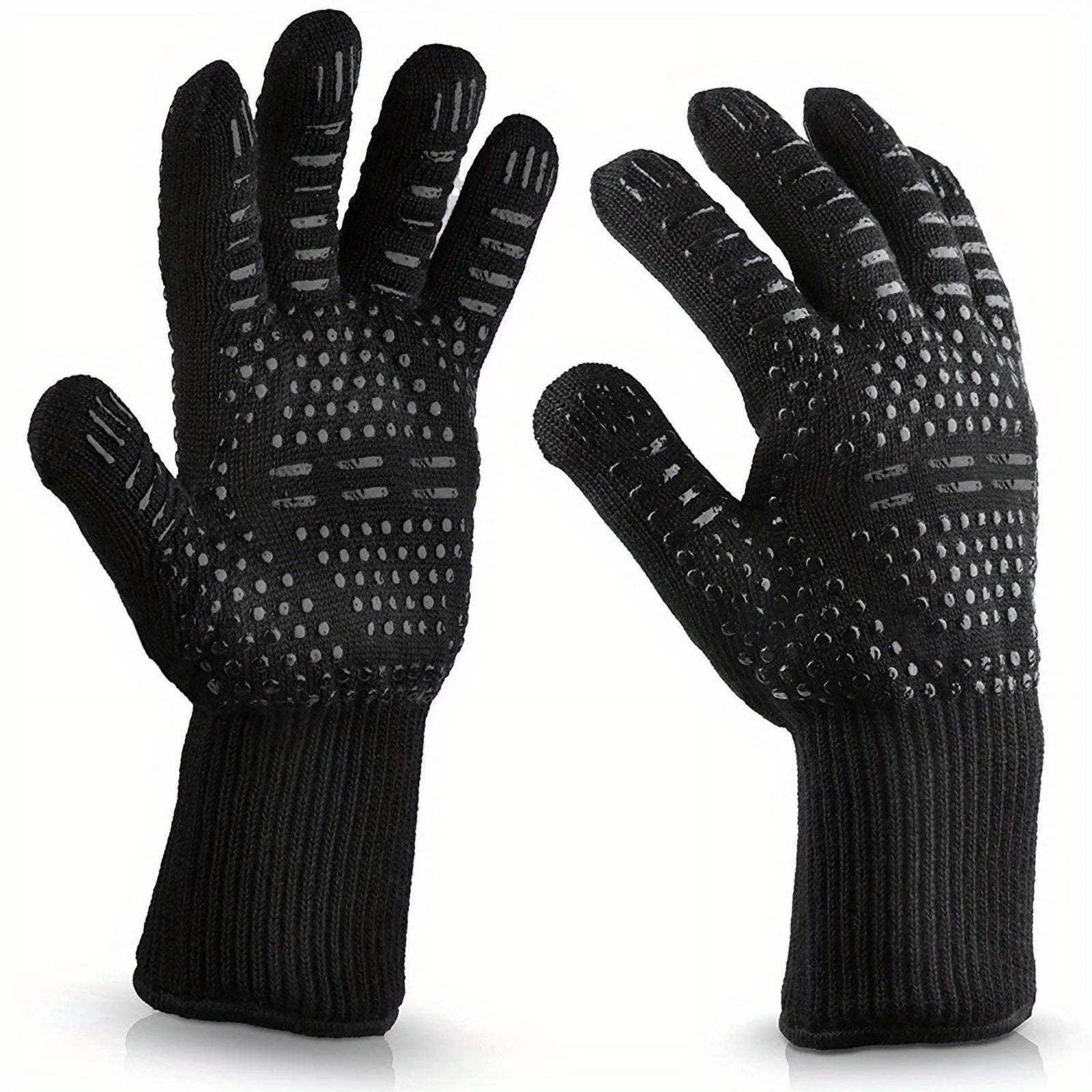 Protect Your Hands with 1 Pair of 932¡ãF Heat Resistant Fireproof Gloves - Perfect for Barbecue, Baking, and Outdoor Cooking!