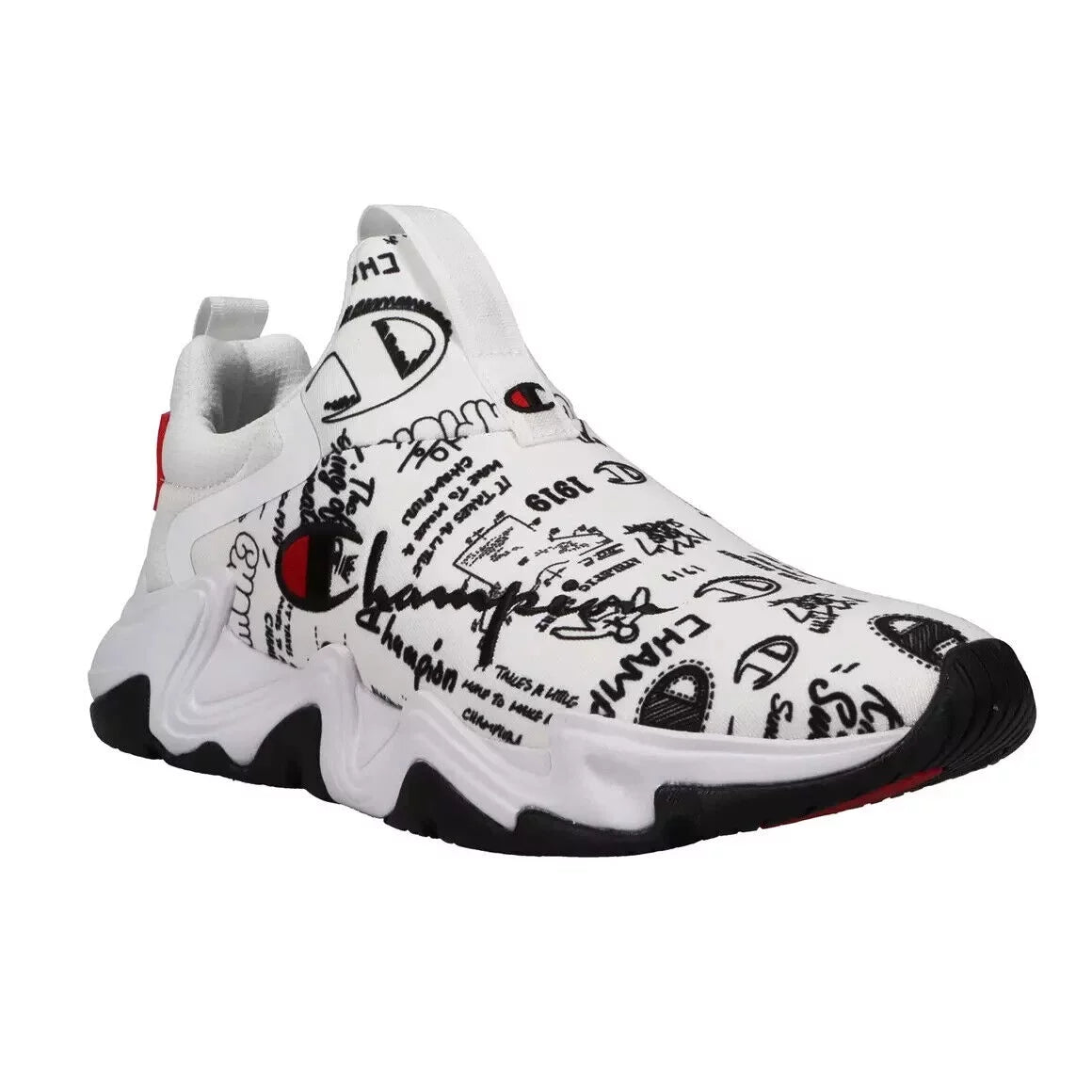 CHAMPION HYPER APEX DOODLE SNEAKER TRAINER MEN SHOES WHITE/BLACK SIZE 10.5 NEW