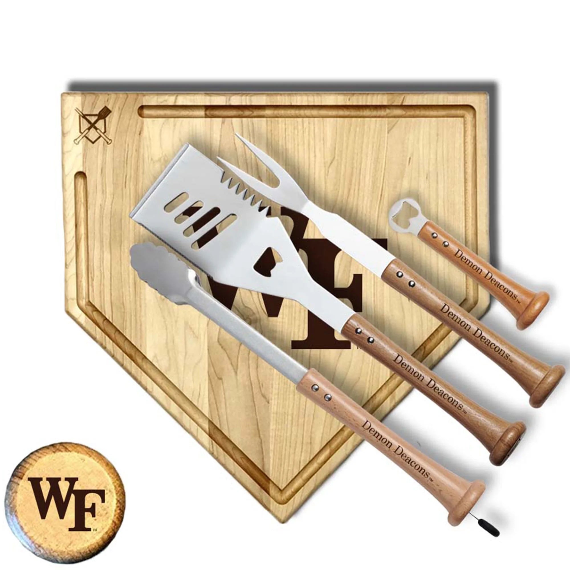 Baseball BBQ  Wake Forest Demon Deacons 17 Trough Grand Slam Combo Set