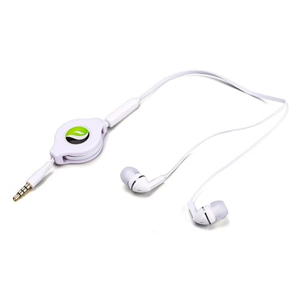 Premium Sound Retractable Headset Hands-free Earphones Mic Compatible With Samsung Galaxy Tab 2 7 10.1, Sky S9+ S9 S8 active, S7 Active, S6 Active Note8, J7 V (2017), Sky Pro, Perx G6Q