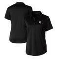 Women's Cutter & Buck  Black Miami Dolphins Helmet Logo DryTec Prospect Textured Stretch Polo