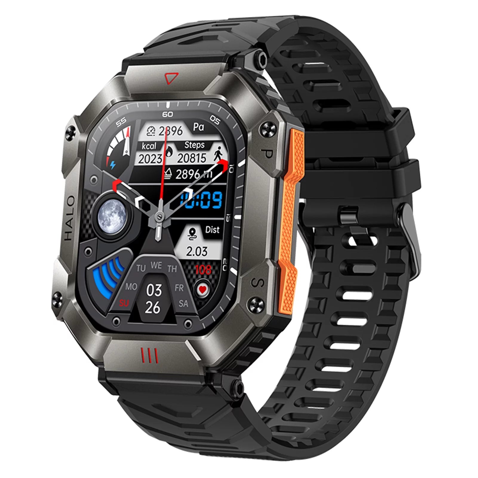 Docooler Waterproof Smart Sports Watch with Heart Rate Monitor Fitness Activity Tracker and Long Standby Time