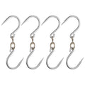 Uxcell 13.4'' Swivel Meat Hooks, 0.41'' Thickness Galvanized Processing Butcher Hooks, 4 Pack