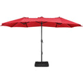 Renwick 15ft Patio Parasol Triple-size Outdoor Umbrella with Crank, Red