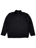 Grand Slam Mens Black Performance Fleece Quarter-Zip Pullover Sweatshirt XXL