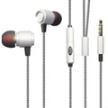 Hi-Fi Sound Earbuds Hands-free Earphones Mic Metal Headphones Headset A6X for Samsung Galaxy Note 4, J7 J3 Emerge, S7 Edge S6 Edge, Tab Active S8 active 4 NOOK 10.1 (SM-T530) A 8.0 7.0 2 7