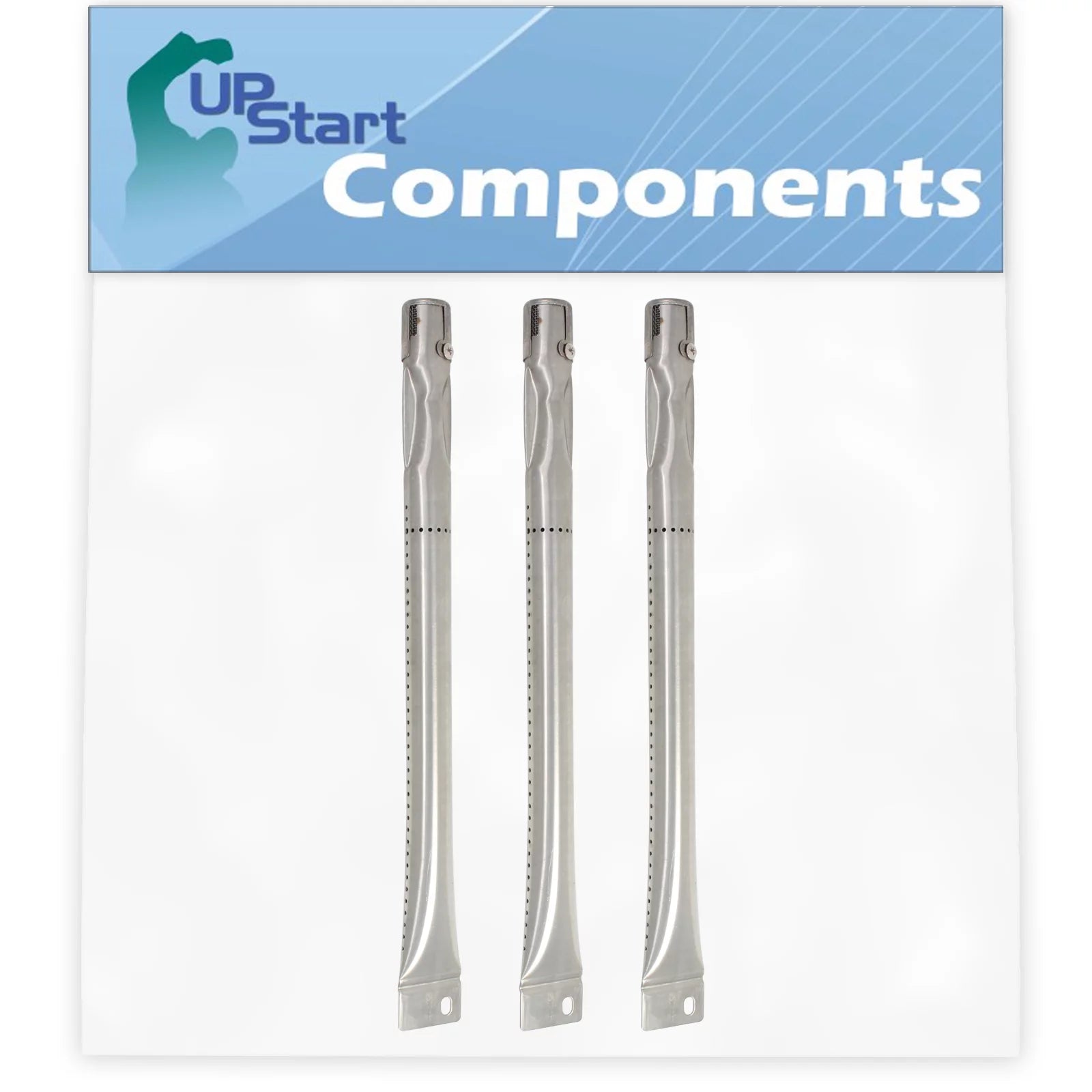3-Pack BBQ Gas Grill Tube Burner Replacement Parts for Brinkmann 810-1420-0 - Compatible Barbeque Stainless Steel Pipe Burners