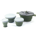 Apexeon Camping Cookware Set Compact, Folding Pot Set Portable Cooking Set, Collapsible Cookware Set for  Adventures