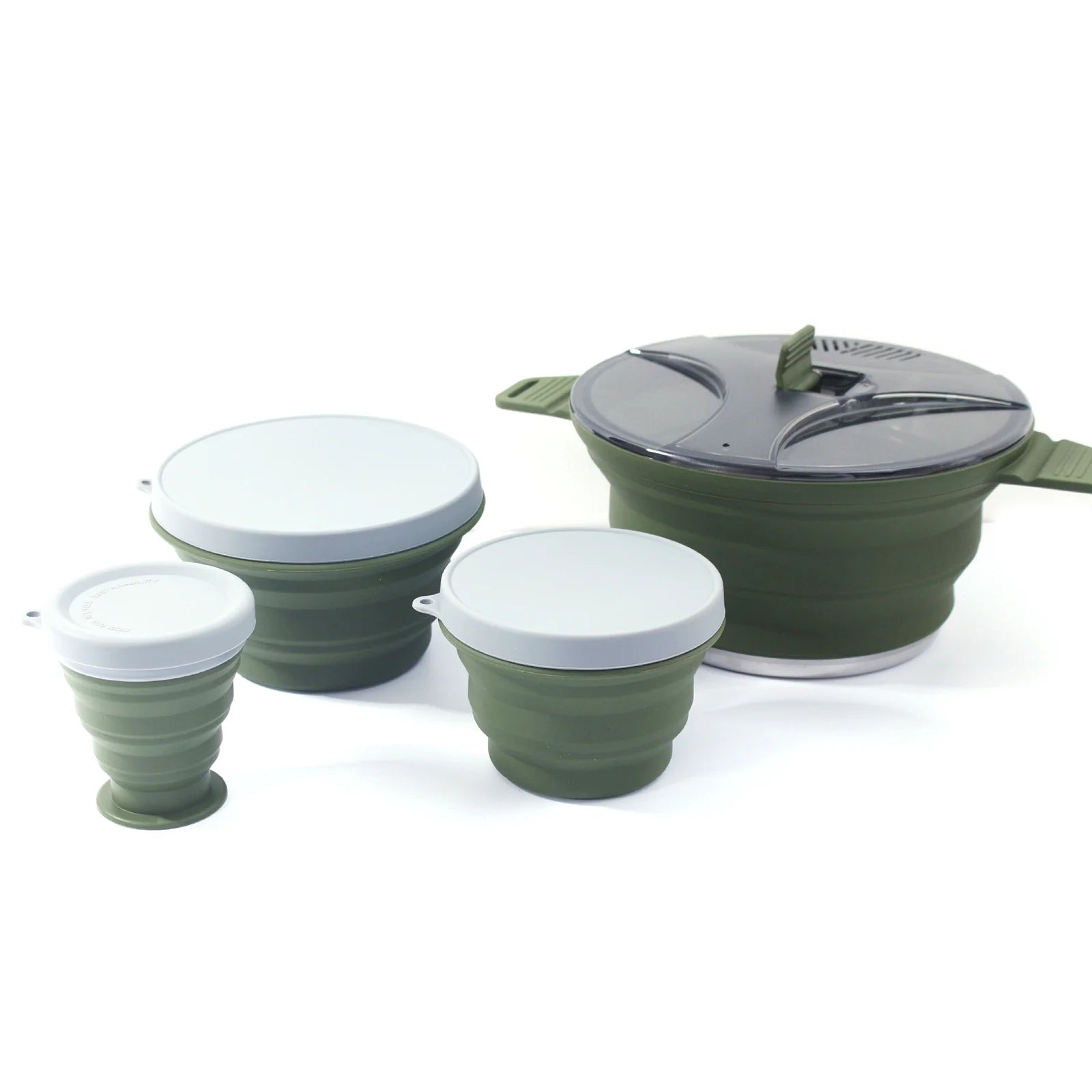 Apexeon Camping Cookware Set Compact, Folding Pot Set Portable Cooking Set, Collapsible Cookware Set for  Adventures