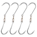 Uxcell 15.5'' Swivel Meat Hooks, 0.43'' Thickness Galvanized Processing Butcher Hooks, 2 Pack, 4 Pack