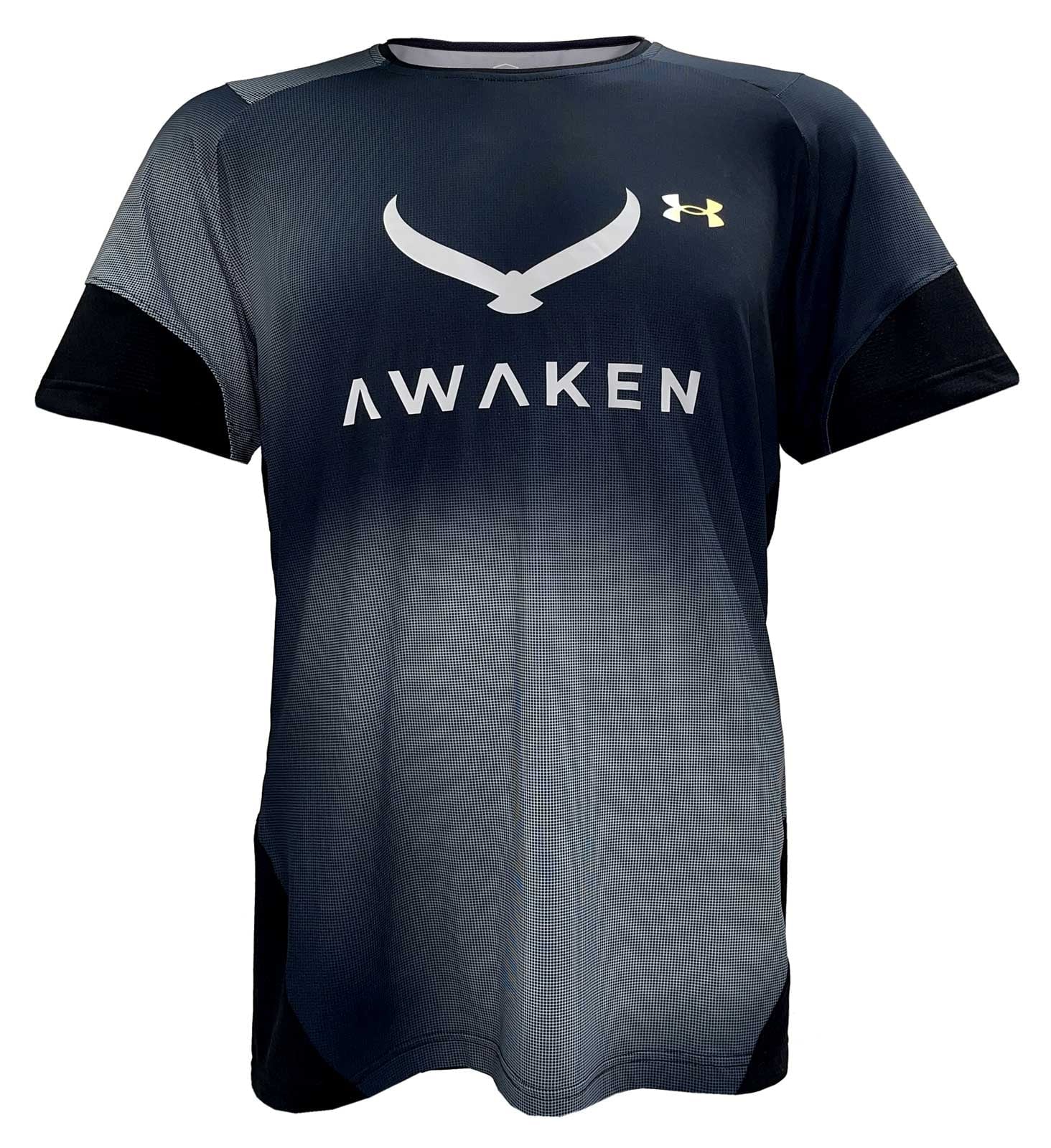 Under Armour UA Men's Awaken Black Digi Golf Short Sleeve Crew Tee T-Shirt (M)