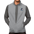 Men's Antigua Heathered Gray Miami Marlins Course Full-Zip Vest