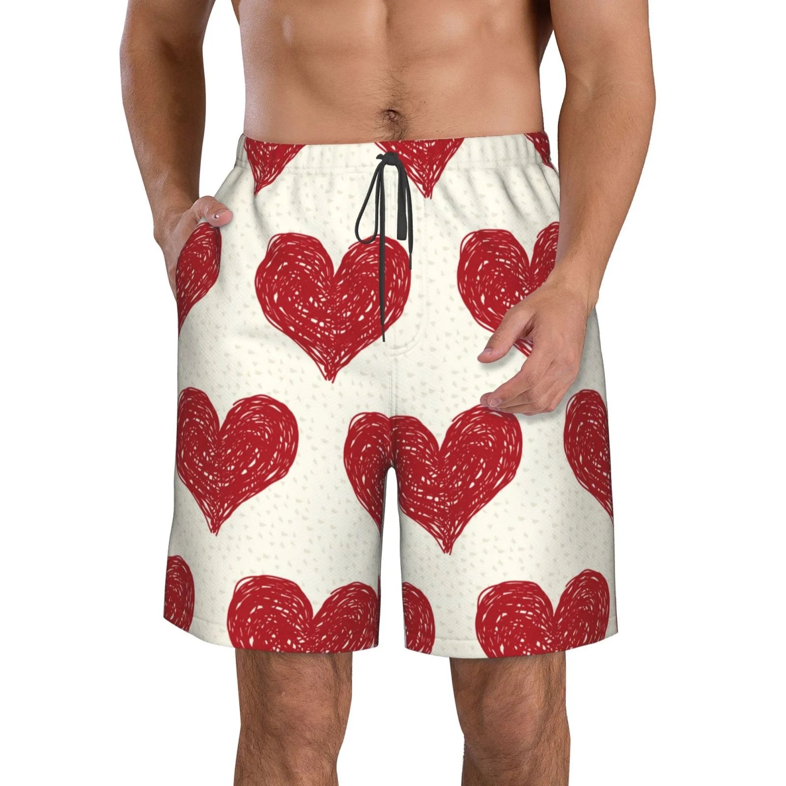 Kll Love Men'S Casual Summer Beach Shorts Hawaiian Shorts With Pockets-Xx-Large