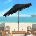 SAFAVIEH Outdoor Collection Zimmerman 9-Foot Tilt Umbrella & Flap Black/White
