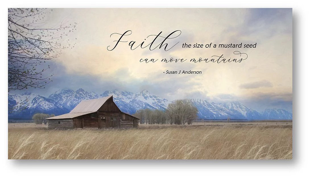 Courtside Market Chicken Soup for the Soul Faith can move mountains 12x24 Gallery-Wrapped Canvas Wall Art