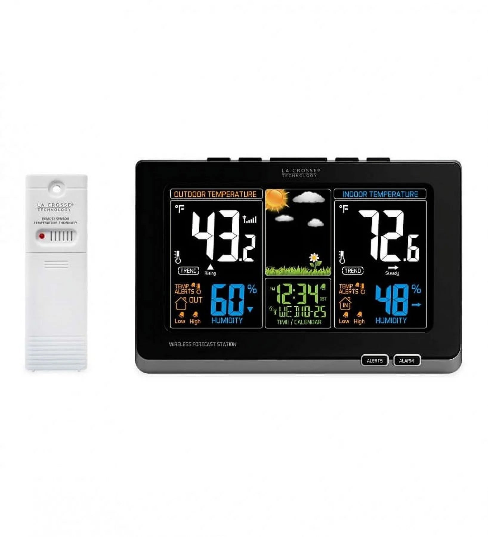 La Crosse Technology 308-1414B Wireless Atomic Digital Color Weather Station with Alerts