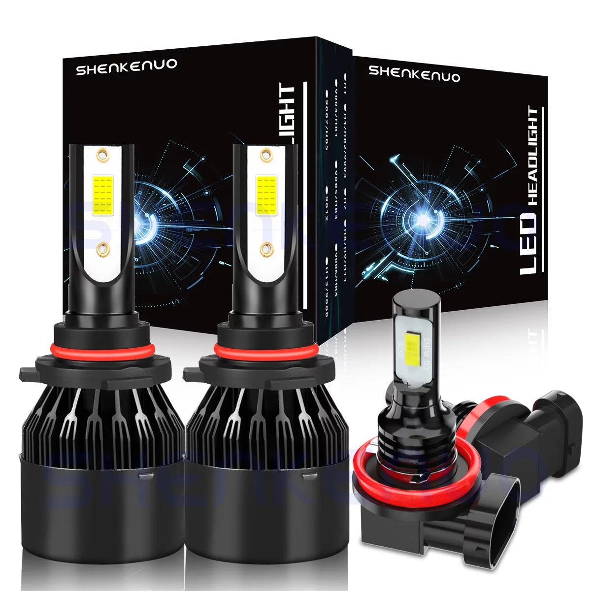 For 2016-2018 Toyota RAV4 LED Fog Light Bulbs 9012 High/Low Beam H11 H8 Fog Light 6000k 4pcs