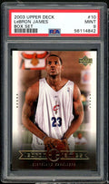 LeBron James Rookie Card 2003 Upper Deck LeBron James Box Set #10 PSA 9