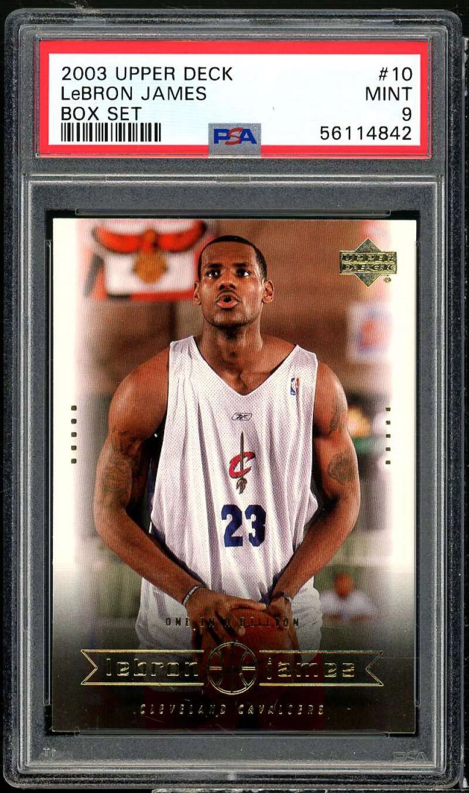 LeBron James Rookie Card 2003 Upper Deck LeBron James Box Set #10 PSA 9