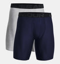 Under Armour Men's UA Tech 9 Boxerjock Boxer Briefs 2-Pack 1363622-410 Midnight Navy/Mod Gray Light Heather