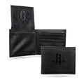 Houston Basketball Rockets Black Bilfold Wallet with clear ID display