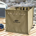 Climbing Throw Line Bag Tote Basket Carry Box Container Collapsible Cookware Handbag Camping Gear Storage Bag for Outdoor Barbecue Khaki