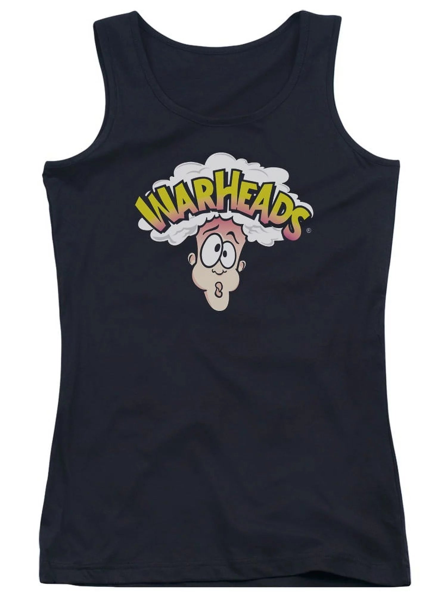 Warheads 1990's Brand Extreme Sour Hard Candy Head Logo Juniors Tank Top Shirt