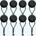 Magnetic Hooks Heavy Duty, Strong Swivel Magnet Hooks for Hanging, 60lbs Black Magnetic Hooks for Grill, Cruise Cabins, Refrigerator, Classroom, Kitchen- Pack of 8