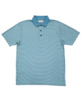 Grand Slam Mens Delphinium Blue Stripe Performance Golf Polo Shirt XXL