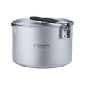 TOMSHOO Cooking Stock Pot, 2L Camping Soup Pot with Lid, Collapsible Handle, Lightweight Cookware