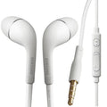 Headset OEM 3.5mm Handsfree Earphones w Mic Dual Earbuds Headphones Earpieces Stereo Wired [White] J1L for Motorola Droid Turbo 2 - Samsung Galaxy J3 J5 J7, Note 3 4 5 Edge Note8, S5 S6 Edge Edge+ S7
