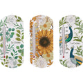 6PACK La Crosse Technology 8 In. Suction Capillary Assorted Thermometers - Daisy, Leaves & Peacock