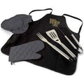 Picnic Time 635-88-179-614-0 Wake Forest University Demon Deacons Digital Print BBQ Apron Grill Tool Set Tote Pro Bag, Black