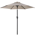 Sunnydaze 7.5' Aluminum Patio Umbrella with Tilt and Crank - Beige