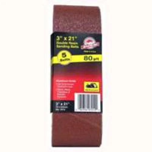 Gator 3 x 21 Red Resin Sanding Belt 5 Pack