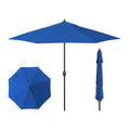 California Umbrella Olefin 9' Bronze Round Autotilt Aluminum Patio Umbrella, Royal Blue