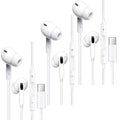 3 Pack USB C Headphone for Samsung S23 FE S22 S21 S20 A53 A54 Wired Earbuds in-Ear Type C Earphone with Microphone Volume Control Bass Stereo Fits Most Android.